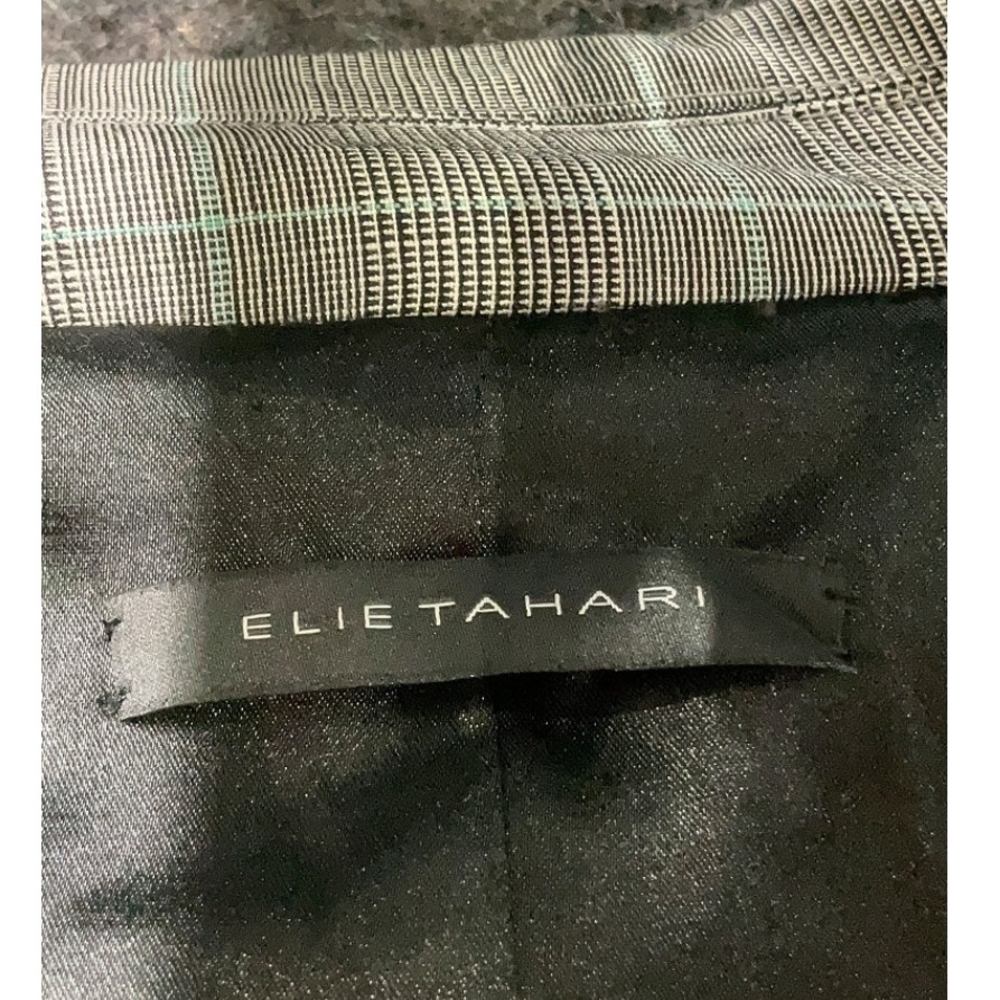 Elie Tahari Plaid Gray Blazer - Picture 7 of 7